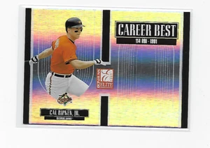 CAL RIPKEN JR. 2005 DONRUSS ELITE #CB-8 CAREER BEST /1500 RARE ORIOLES - Picture 1 of 2