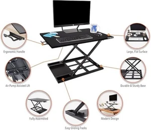 Height Adjustable Standing Desk Converter - Ergonomic Sit to Stand Workstation - Picture 1 of 4