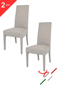 Tommychairs -Silla cocina Chiara en madera de haya y tapizada en tejido - Imagen 1 de 3