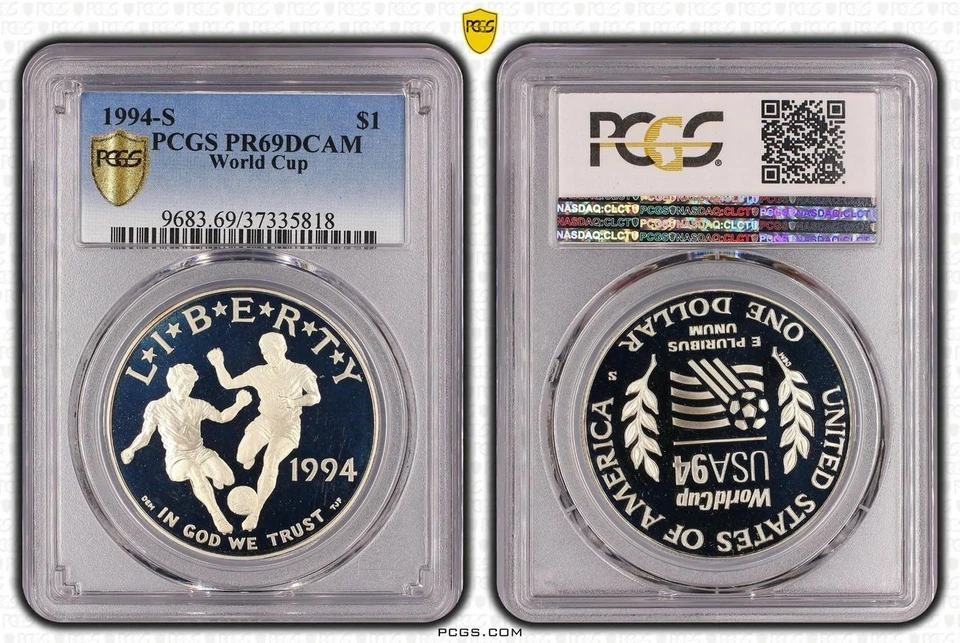 USA 1 Dollar 1994 World Cup Proof (Proof) PCGS PR69DCAM - Image 1 of 1