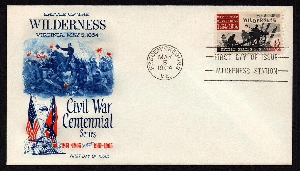 USA, SCOTT # 1181, FLEETWOOD FDC COVER 1964 BATTLE OF THE WILDERNESS, CIVIL WAR - Image 1 of 1
