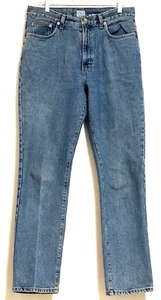 Calvin Klein Jeans Women Size 12 32" Inseam Denim Double Stone Wash Straight Leg - Picture 1 of 9