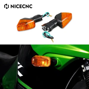 Pair Amber Turn Signals Light For Kawasaki KLE 650 Versys 07-08 KLR 650 08-2017 - Picture 1 of 11