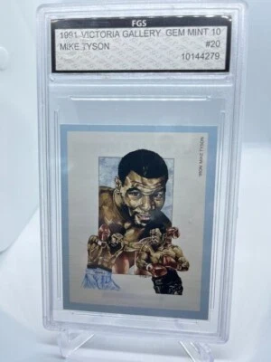 Mike Tyson 1991 Victoria Gallery Boxing Champions Blue Back London #20 FGS 10 MT - Image 1 of 2