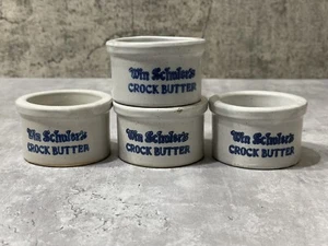 Vintage Advertising Win Schuler's Miniature Butter Crocks Set Of 4 - Picture 1 of 9