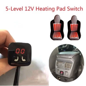 Car SUV Front 2 Seat Heated Pad Cushions Digital Display 5 Level Control Switch - Picture 1 of 9