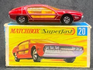 Matchbox Superfast MB20-A1: Lamborghini (Red) with Transitional Type G Box - Picture 1 of 7