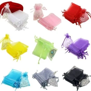 100PCS Gauze Storage Drawstring Bags Jewelry Pouch Wedding Party Favor Gift Bags - Picture 1 of 16