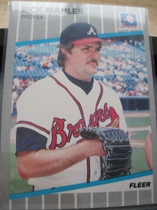 Rick Mahler Atlanta Braves 1989 Fleer brillante #595 - Imagen 1 de 2