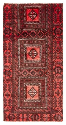 Alfombra tradicional de lana oriental de 3'1" x 6'2" vintage anudada a mano Foto 1 de 4