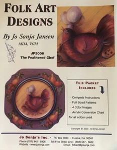 Tole Painting Pattern Packet: The Feathered Chef by Jo Sonja Jansen - Picture 1 of 6