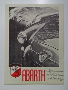 Vintage Fiat Abarth 750, Allemano, Zagato, Monza Fold-Out Sales Brochure #E-70 - Picture 1 of 6