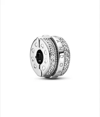 PANDORA Logo Clip Charm / Funkelnde Pavé-Reihen ( 799042C01 )  - Bild 1 von 4