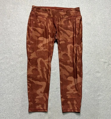 Calia Stay Potente Tiro Medio 7/8 Leggings Mujer XXL Naranja Quemado Camuflaje Yoga Foto 1 de 4