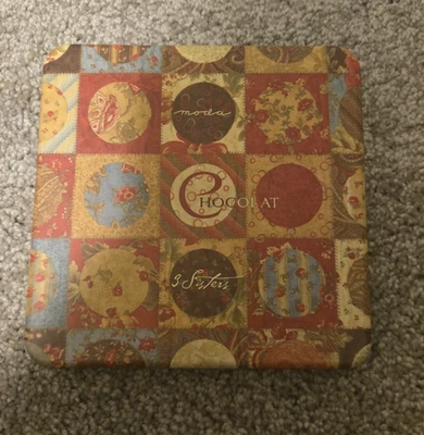 Moda Cotton Fabric Charm Pack Tin Box Series “Chocolat” 3 Sisters CD/50 Pcs - Image 1 of 3