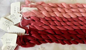 Sarah Bennett Needlepoint Embroidery Thread  Burmilana Lot of 9 Red Pinks New - Picture 1 of 2