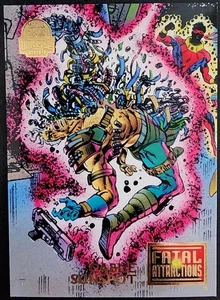 1994 Fleer MARVEL UNIVERSE Trading Card #16 Fatal Attractions Cable Sunspot - Picture 1 of 2