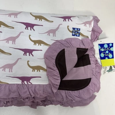 Pantalones Kickee Bambú Niño Manta Lavanda Dinosaurio Volantes Rayas XL NUEVO CON ETIQUETAS Foto 1 de 4