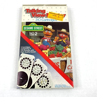 Cartuchos Talking View-Master 3D Sesame Street Muppets Jim Henson Vintage 4430 Foto 1 de 4