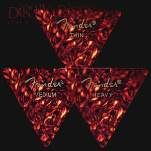 24 x Selecciones de guitarra Fender 355 Celuloide Shell púas delgadas, medianas o pesadas - Imagen 1 de 1