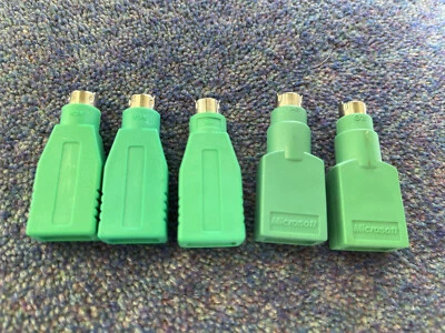 USB Female to 6 Pin PS/2 Male Adapter Connector Keyboard Mouse Connector x 5 - Image 1 of 4