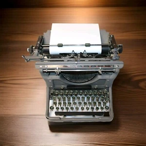 Antique Underwood Typewriter Matte Grey Green Keys Rare Special Serial Number 6 - Picture 1 of 13