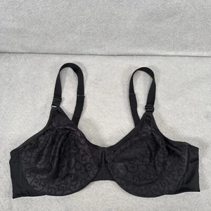 Olga Bra Size 38C Black Smooth Under Clothes Full Figure Underwire Unlined 5002 - Picture 1 of 13