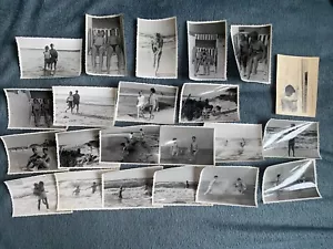 Lot orig Fotos 60er junger halb nackter Mann in Badehose Spaß Strandkorb Strand - Bild 1 von 6