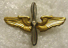 /US Army Air Force Offizier Kragen Pin, Sterling Pin, 1940er Jahre,