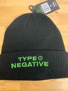 TYPE O NEGATIVE CLASSIC EMBROIDERED LOGO BEANIE HAT OFFICIALLY LICENSED ITEM - Foto 1 di 8