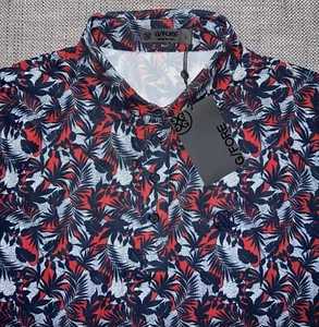 G/FORE MENS PALM FRONDS POLO SHORT SLEEVE - GOLF SHIRT SIZE LARGE - NWT - Picture 1 of 9