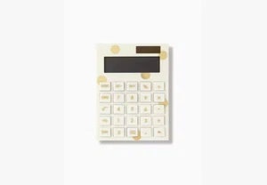 NIB KATE SPADE GOLD DOT CALCULATOR  Solar Power  5.5" x 4.125" SEALED NEW $45 - Picture 1 of 1