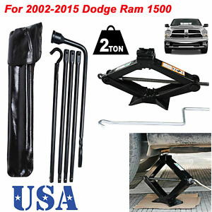 For 02-15 Dodge Ram 1500 Lug Wrench New Tire Tool Replacement Kit &2T Spare Jack