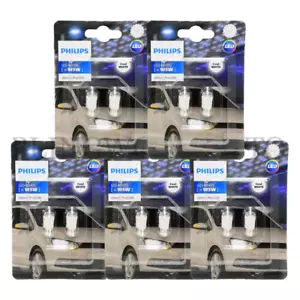 10 PCS PHILIPS T10 W5W LED Ultinon Pro3100 6500K White Light Bulbs Globes - Picture 1 of 11
