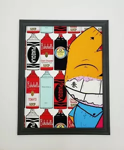 gatto arrugginito arte pop art STAMPA opera d'arte originale firmata dall'artista graffiti di New York PUKE - Foto 1 di 3