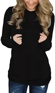 Amstt Women's Casual Long Sleeve Pullover Hoodie Sweatshirt Tops with Pocket - Picture 1 of 8