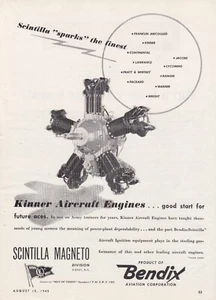 1945 Kinner Aircraft Engine Ad 10/23/2024hh - Picture 1 of 1