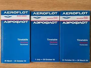 Lot of 39 different AEROFLOT AIRLINES timetables 1992-2006 timetable - Picture 1 of 12