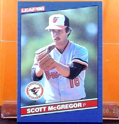 1986 LEAF Baseball Card # 165 *** SCOTT McGREGOR *** Baltimore Orioles - Image 1 of 2