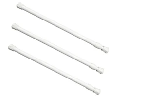 3pcs Extendable Curtain Bars, 30-50cm White Curtain Rod, No Require - Picture 1 of 3