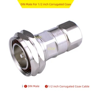 7/16 DIN Stecker Klemme für 1/2 Zoll Well Koaxialkabel ANDREW LDF4-50A - Bild 1 von 8
