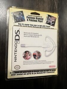 Official 2007 NINTENDO DS Headset New In Sealed Package White-CIB Pokémon D/P Ed