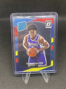 De'Aaron Fox 2017-18 Donruss Optic Red Yellow Rated Rookie #196 Kings