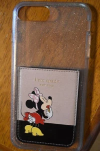 kate spade new york iphone 7 8 plus case minnie Mouse Disney card holder Sparkle - Zdjęcie 1 z 3
