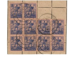 India 1940/458 Annas War Effort emisión fino usado bloque de 10 en pieza - Imagen 1 de 1