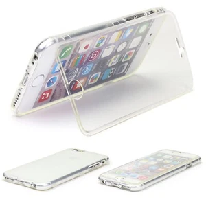 Urcover All-around Protection 360 ° Flip Wallet Full Body Touch Case Cover Clear - Picture 1 of 7