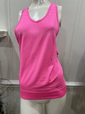 Camiseta sin mangas Nike Dri-FIT de entrenamiento elástica rosa brillante 684672-667 mediana Foto 1 de 4