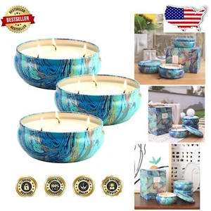 Classic Citronella Candle Set in Decorative Tin - Perfect for Gardens and Patios - Picture 1 of 9