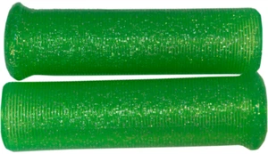 NEW EMGO STAR FIRE FLAKE GRIPS-RETRO/METAL - 7/8  GREEN- MOTORCYCLE - Picture 1 of 2