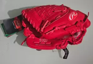 Guante de béisbol juvenil RAWLINGS H105S serie destacada rojo para la mano derecha NUEVO - Imagen 1 de 4